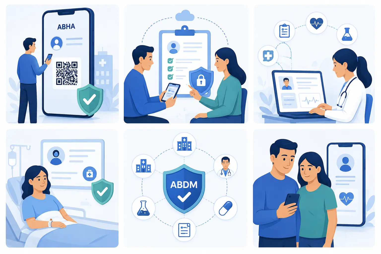 MEDI+ HMS ABDM Integration dashboard and digital healthcare features
